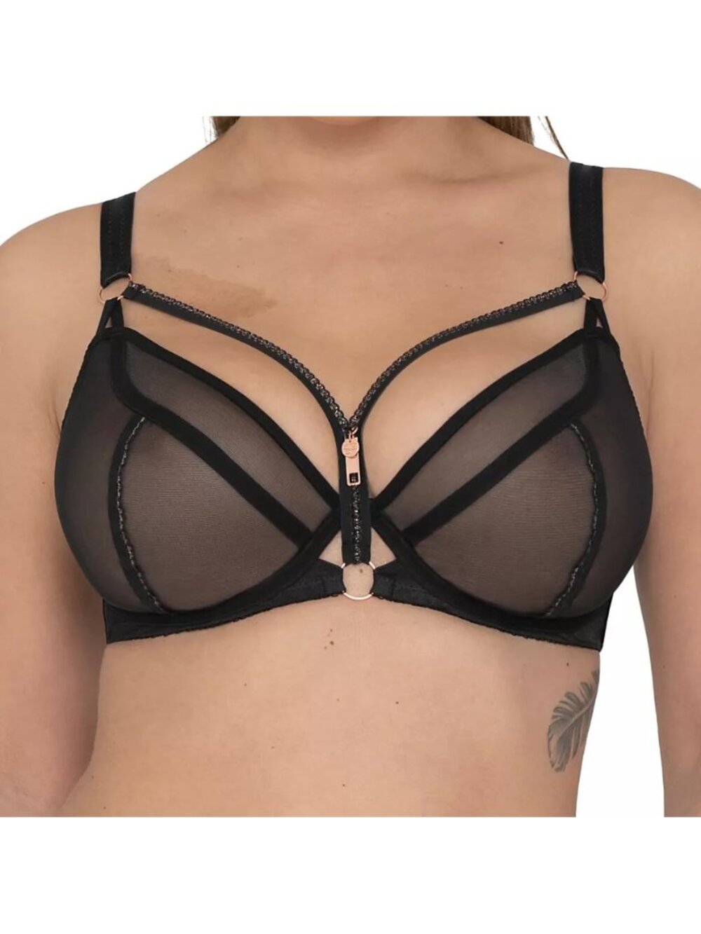 Curvy Kate Scantilly Unzipped Plunge Bra Black 38F